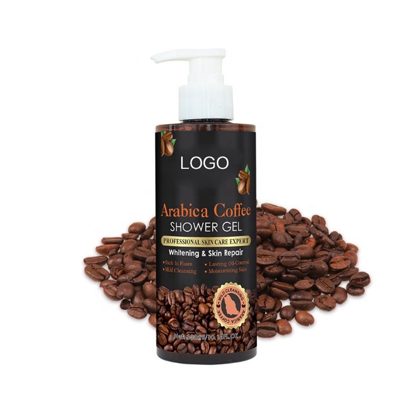 Organic Herbal Whitening Arabica Coffee Shower Gel 300ml Deep Cleansing Antioxidant Body Wash For Women Men