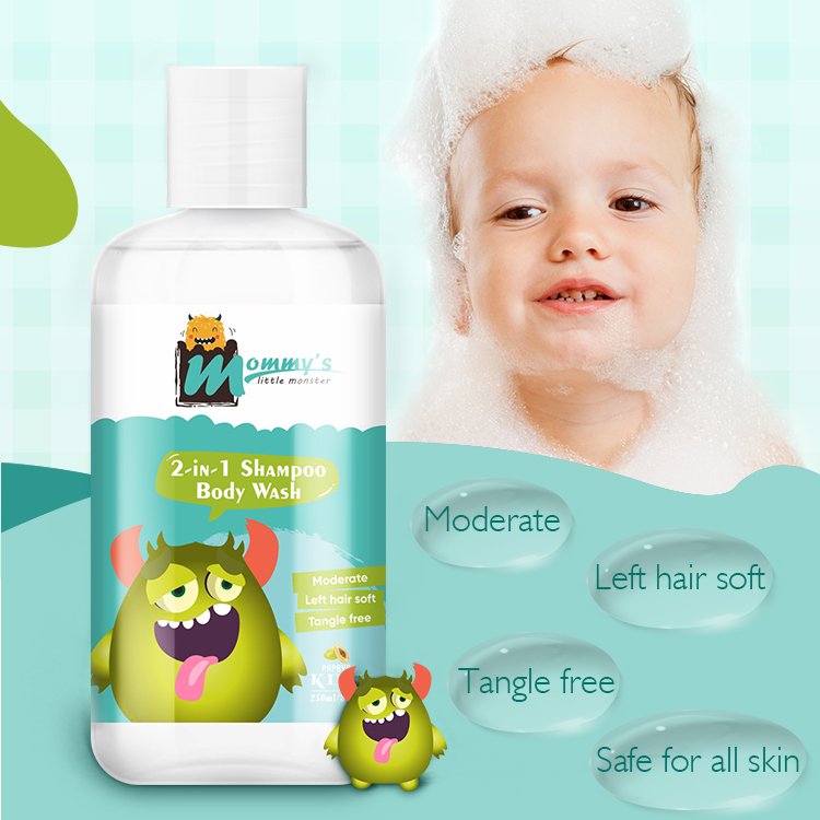 Absolutely Safe Formula Kids Body Wholesale Body Care Products Baby Shower Gel Shampoo 2 IN 1