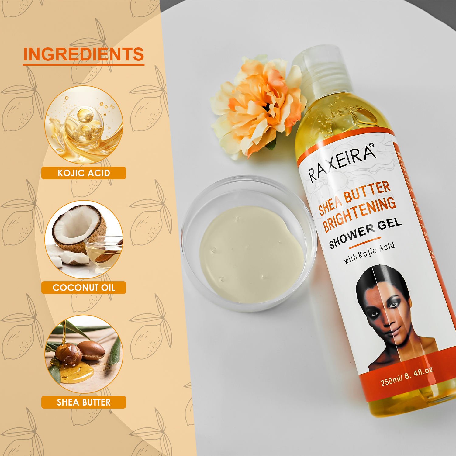 Best Sale Shea Butter Hydrating Body Wash whitening shower gel for skin wholesale whitening shower gel skin whitening shower gel