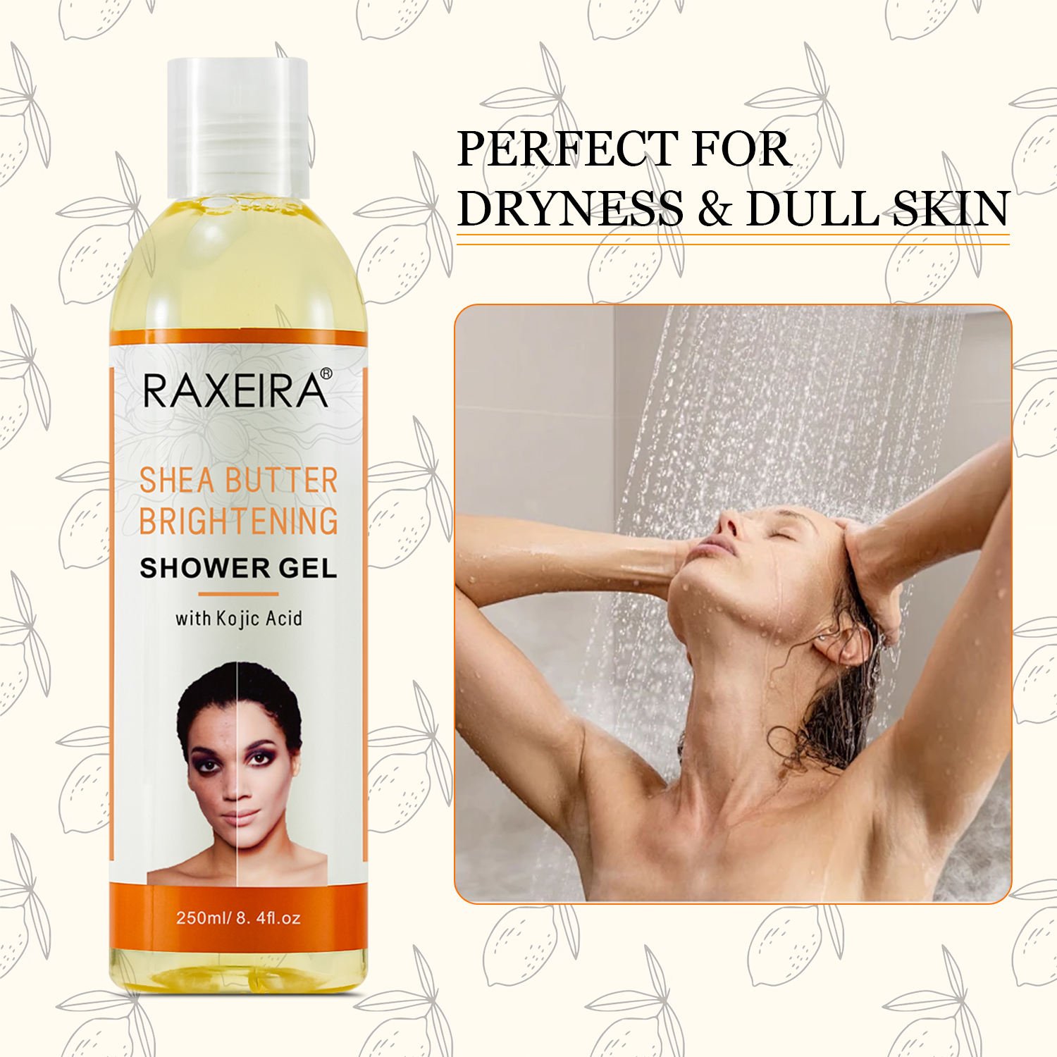 Best Sale Shea Butter Hydrating Body Wash whitening shower gel for skin wholesale whitening shower gel skin whitening shower gel