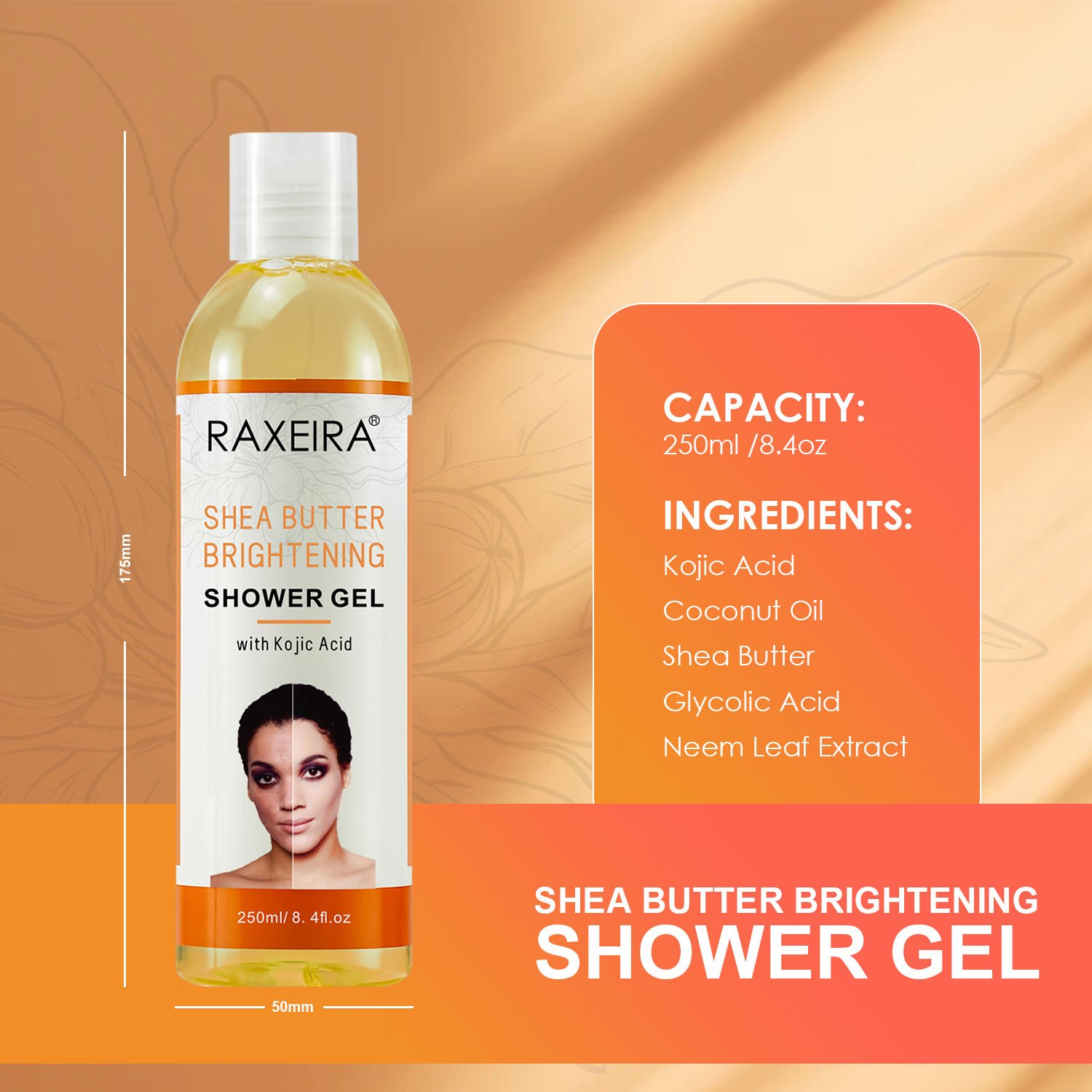 Best Sale Shea Butter Hydrating Body Wash whitening shower gel for skin wholesale whitening shower gel skin whitening shower gel