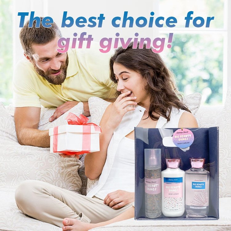 OEM Wholesale Shower Gel Body Lotion Shimmer Spray Cleansing Aromatic Moisturizing Nourishing Body Care Gift Set