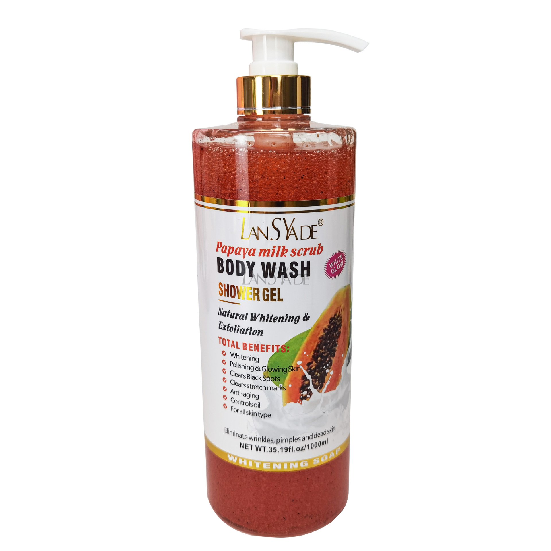 Skin Whitening Body Wash Fruit Body Wash Exfoliating Scrub Shower Gel