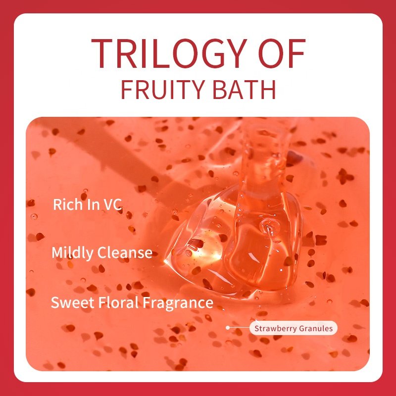 Wholesale 500ml Bodywash Natural Floral Fruit Seeds Shower Gel Skin Soothing Whitening Body Wash