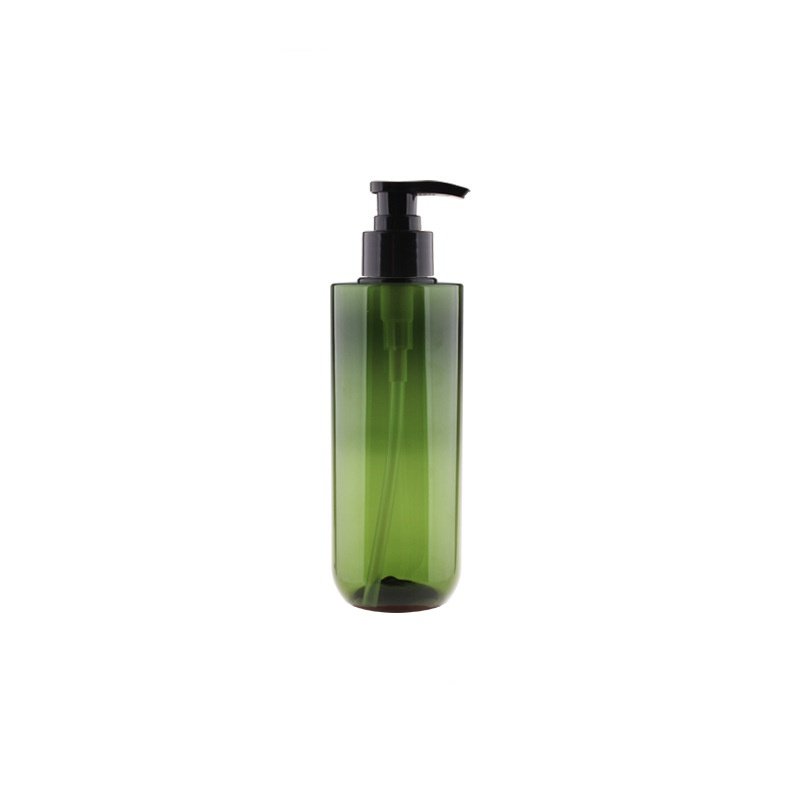Spot 300ml 500ml PET pressing lotion bottle Plastic daily cosmetic shampoo packaging brown green shower gel dispenser bottle