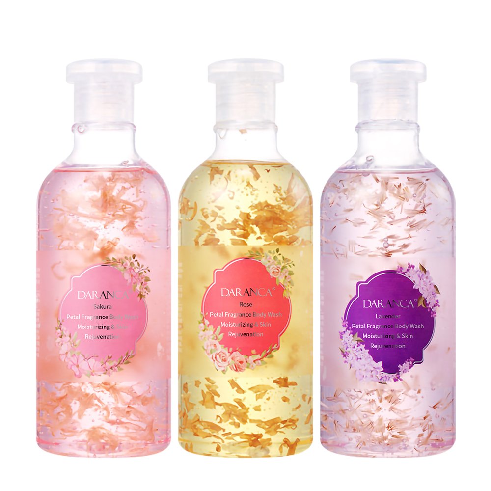 Organic Exfoliate Shower Gel Lightening Hydrating Long Lasting Fragrance Mild Clean Petal Whitening Body Wash