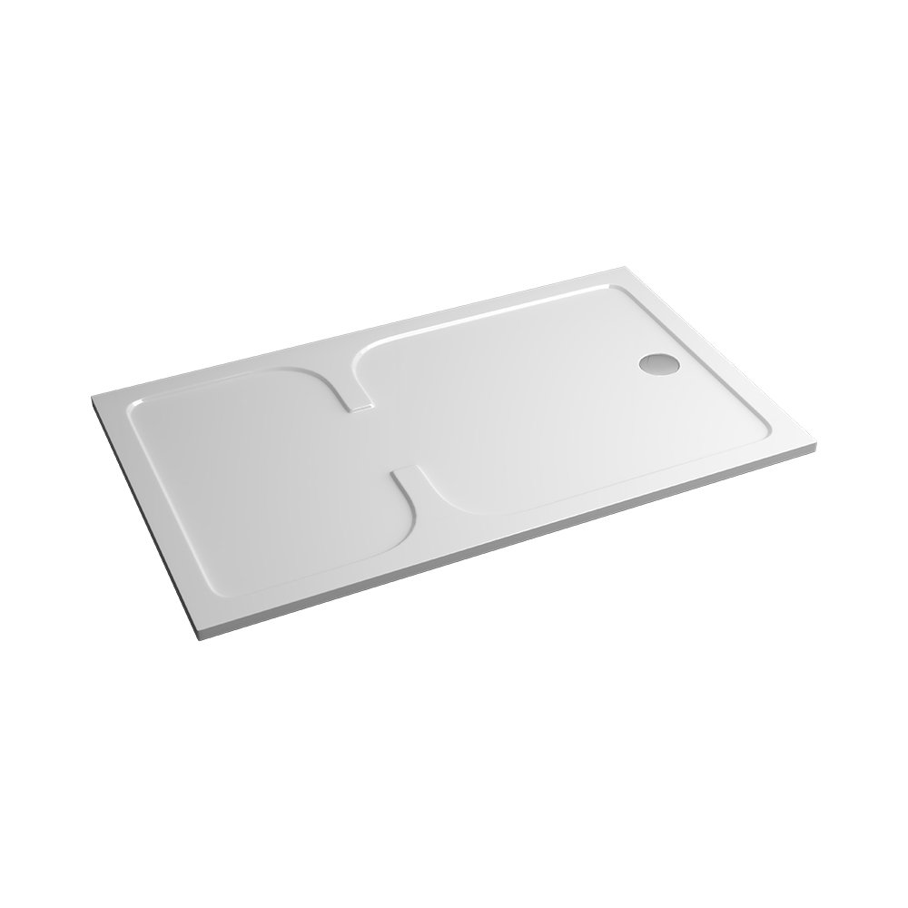 Stone shower pans cupc caravan bathroom wet room standard small large anti slip solid surface rectangular walk in base tray