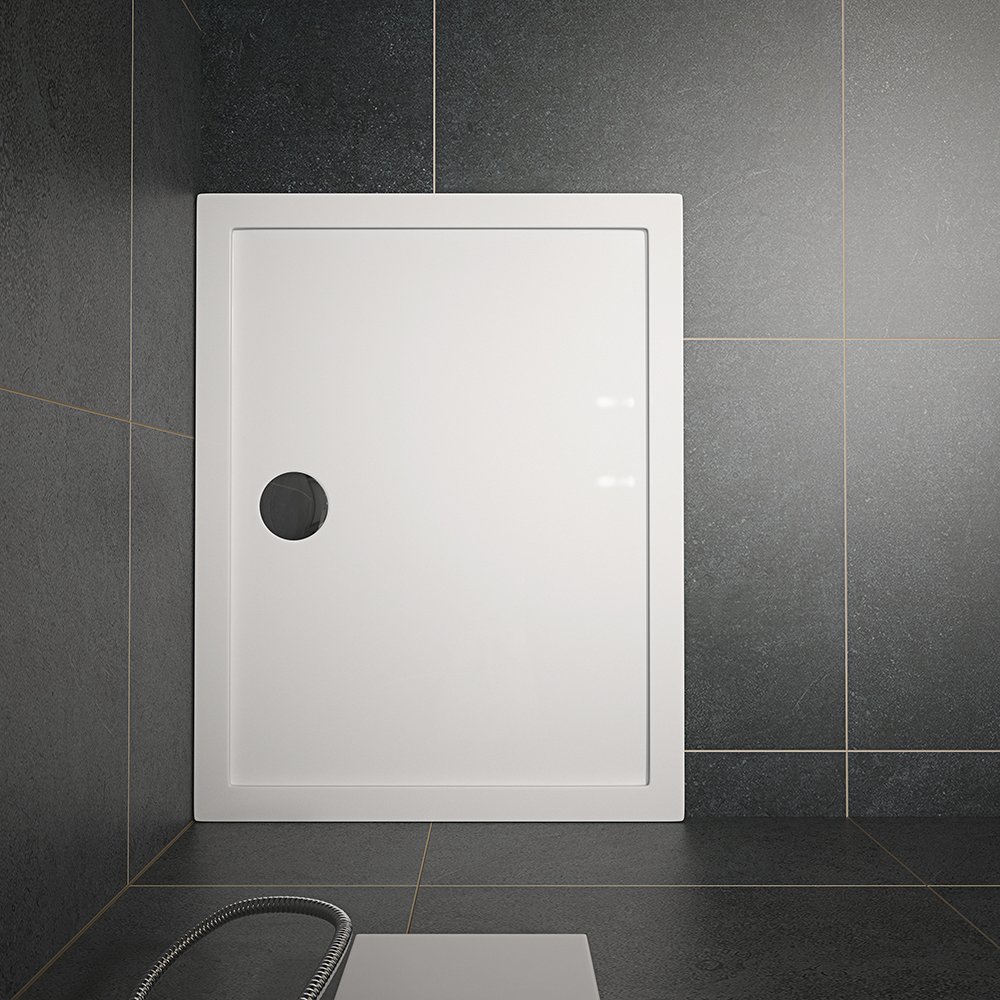 Stone shower pans cupc caravan bathroom wet room standard small large anti slip solid surface rectangular walk in base tray