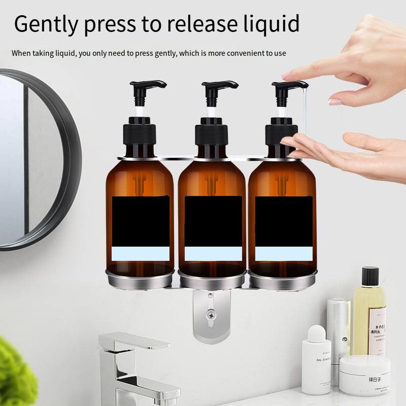 Hotel bathroom stainless steel manual wall mounted shower gel liquid hotel soap dispenser