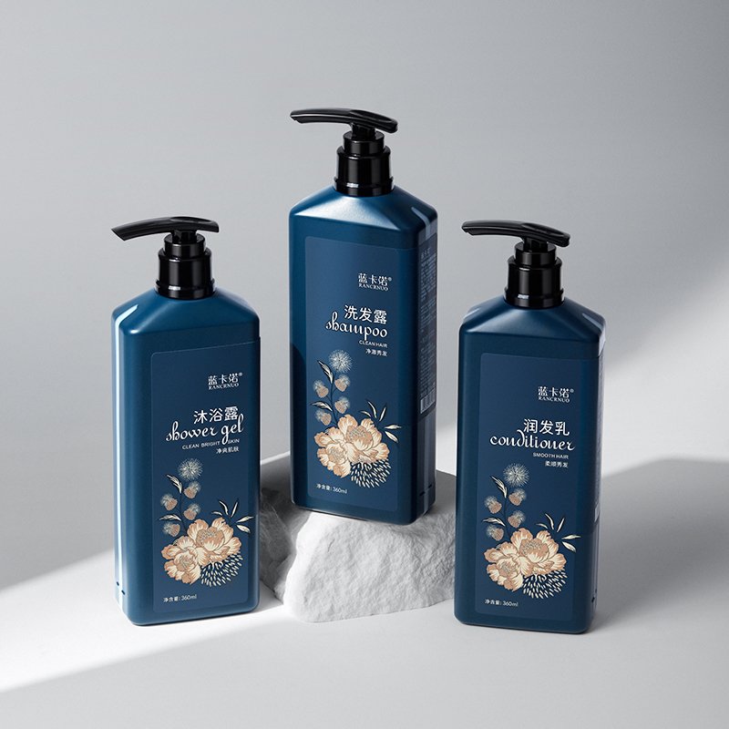 High Quality 360ml Hotel Large Bottle Shampoo Shower Gel And Conditioner Wall-Hanging Anti-Theft Design Disposable Liquid