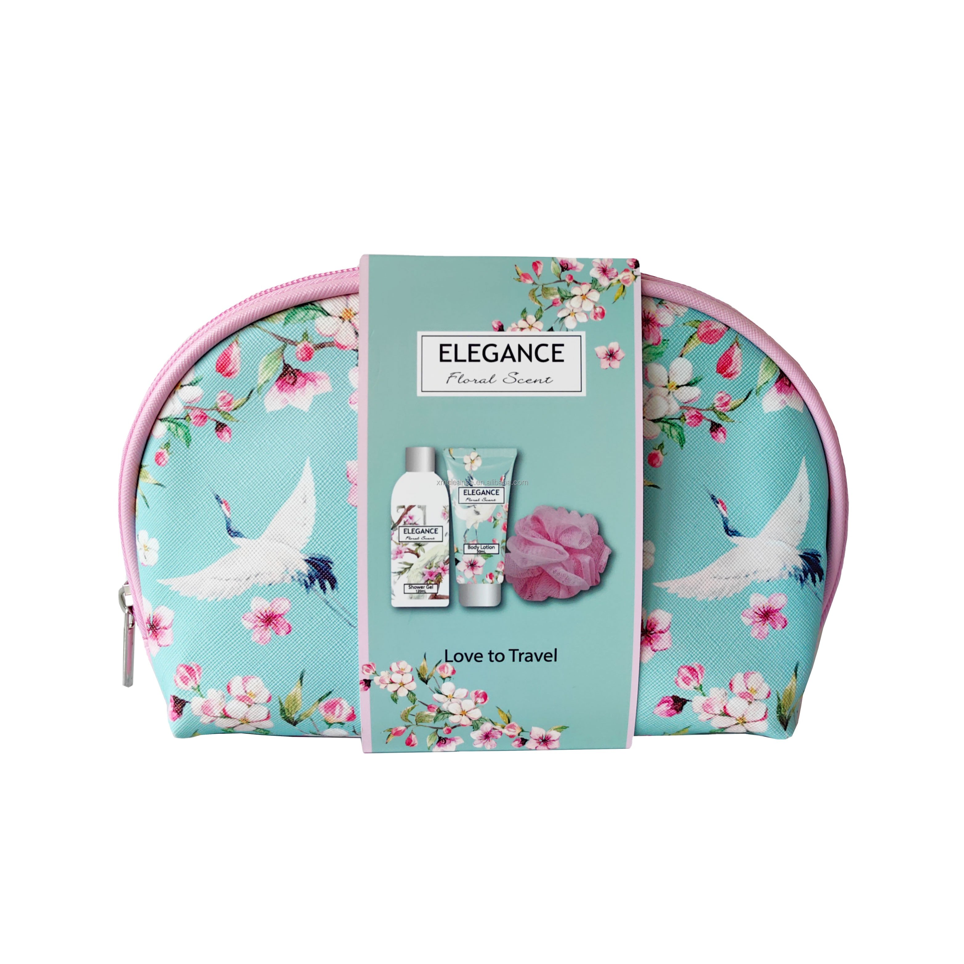 Luxurious Body Spa Cosmetic bag gift set Shower Gel Body Lotion Gift Set for Travel