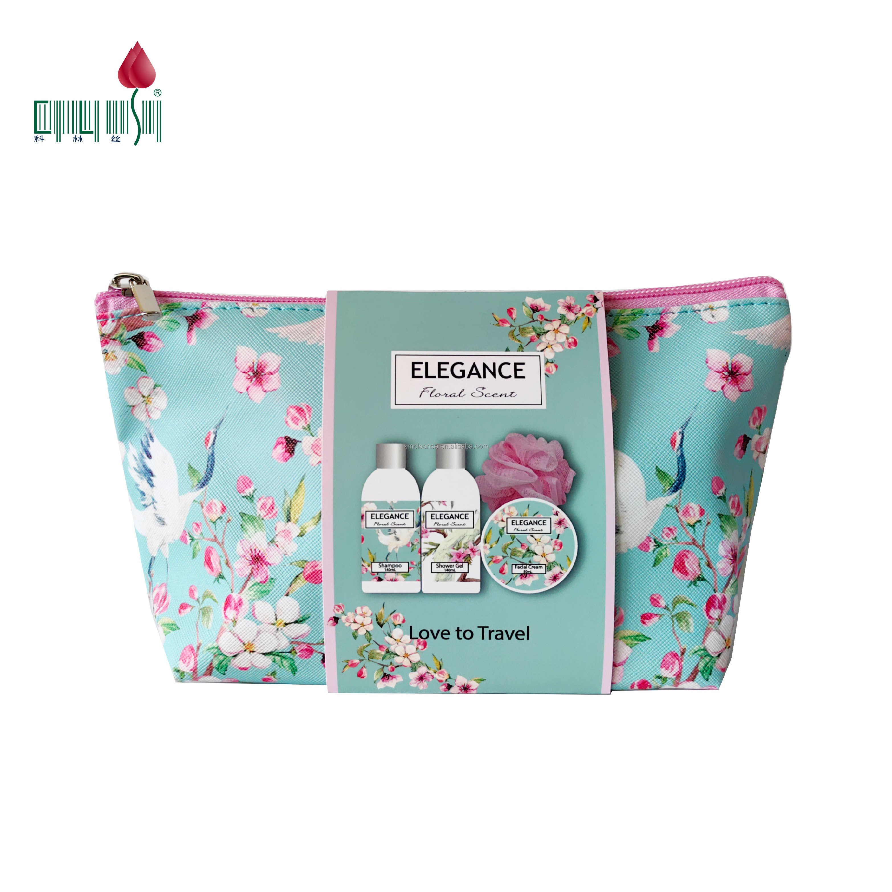 Luxurious Body Spa Cosmetic bag gift set Shower Gel Body Lotion Gift Set for Travel