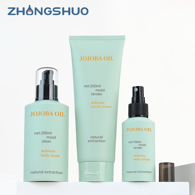 Luxury Green Shampoo and Conditioner Bottles 100ml Travel-Friendly Packaging for Body Wash and Shower Gel Solutions 300ml 500ml