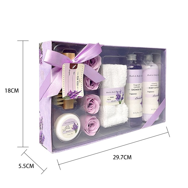 OEM Wholesale Private Label Natural Scent Shower Gel Body Lotion Bath Towel Set