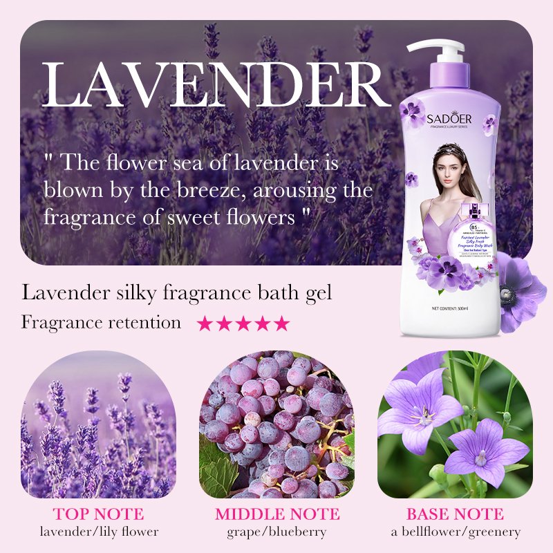 Private label Natural Organic lavender Shower Gel whitening bath lotion body wash set Rose jasmine Hair Shampoo Shower Set