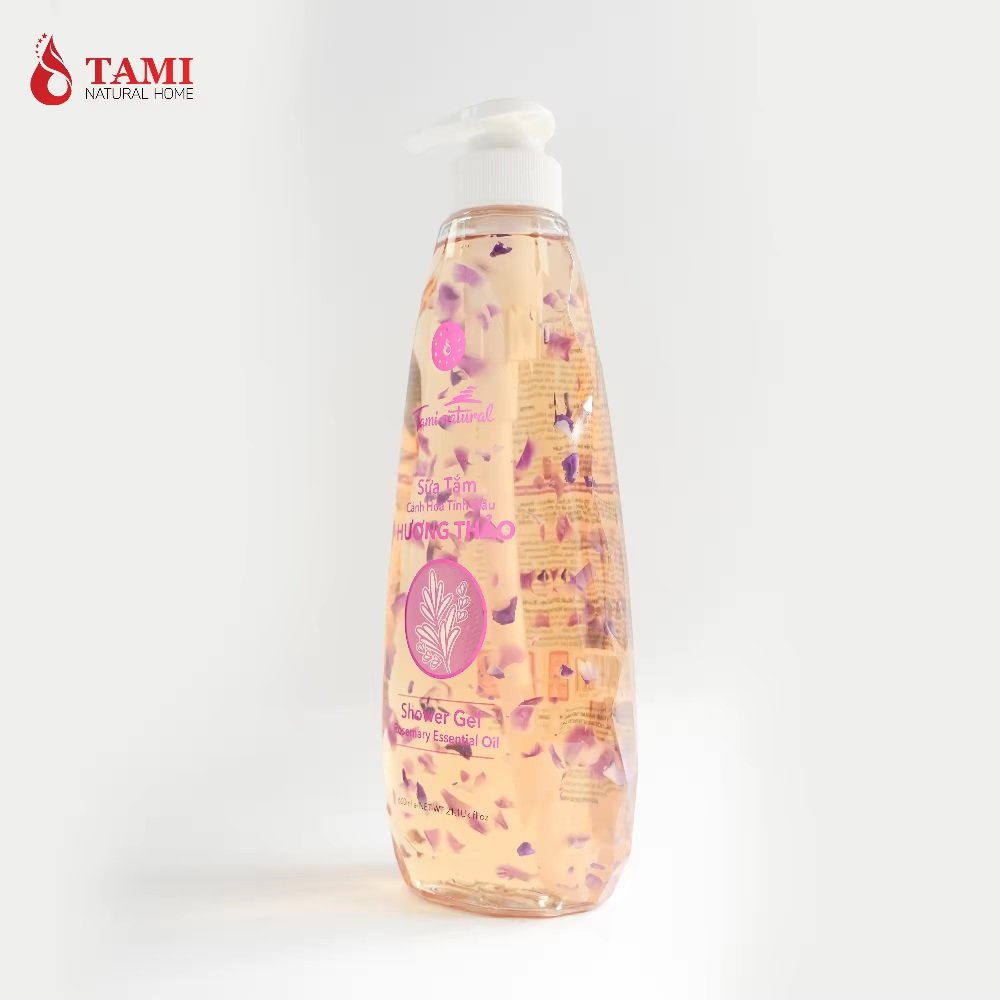 Wholesale 650g Rosemary Essential Oil Shower Gel Moisturizing and Refreshing Body Wash Liquid Whitening Bath Supplies