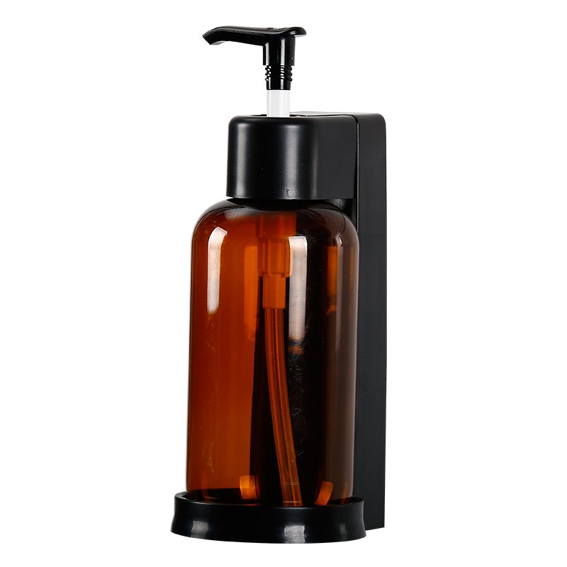 Wall mount ABS plastic single manual conditioner liquid hand and dish soap dispenser with bracket