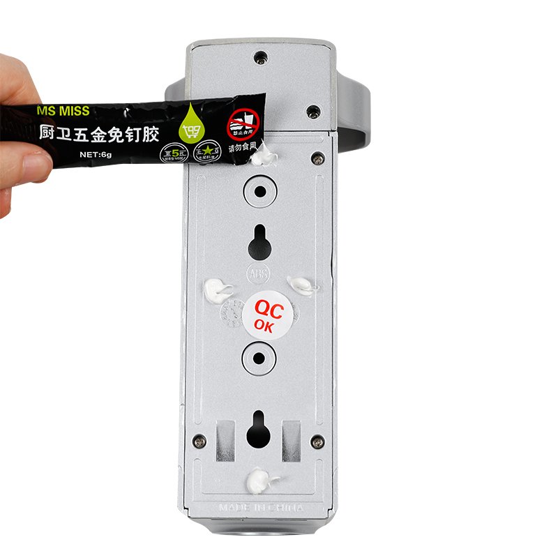 Wall mount ABS plastic single manual conditioner liquid hand and dish soap dispenser with bracket