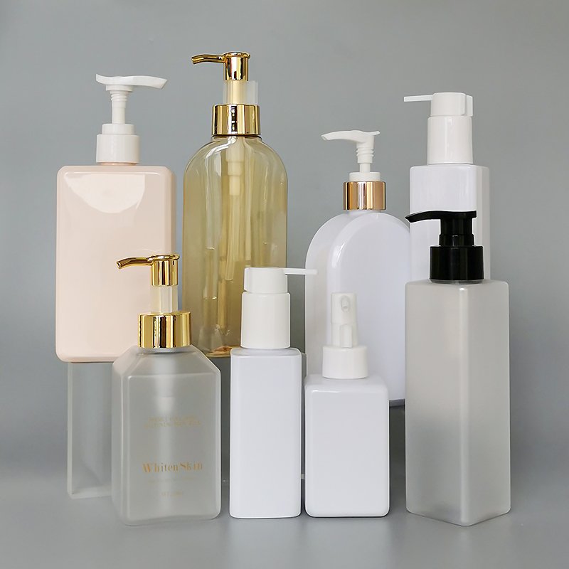 Luxury Pet Plastic Hand Body Lotion Liquid Soap shower gel Shampoo Conditioner And Lotion Packaging Pump Bottles