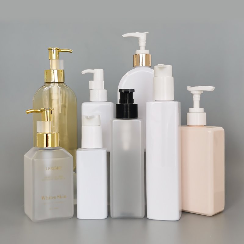 Luxury Pet Plastic Hand Body Lotion Liquid Soap shower gel Shampoo Conditioner And Lotion Packaging Pump Bottles