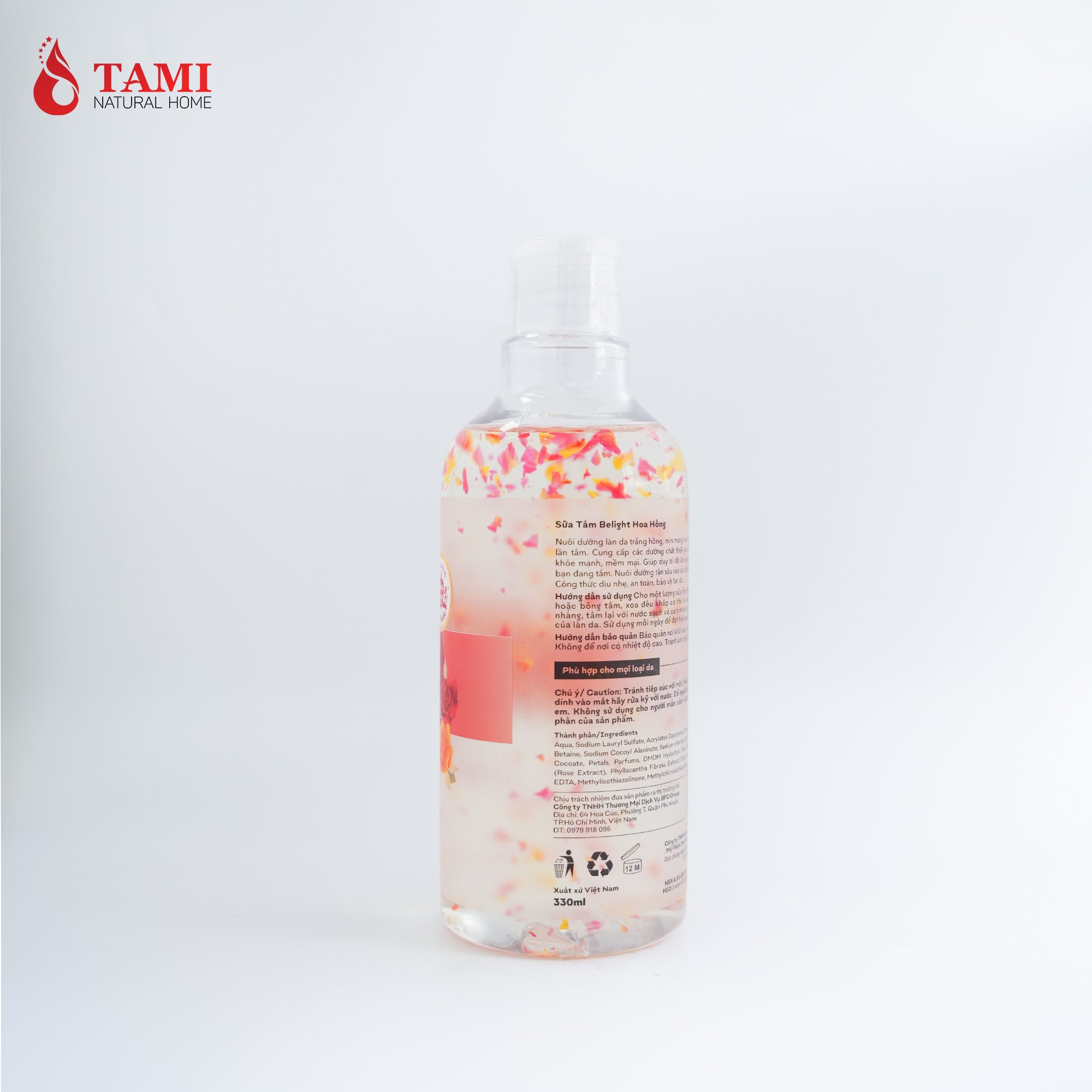 High Quality Regular Size Daily Usage Body Wash Liquid Form Refreshing Moisturizing Rose Essential Oil Shower Gel From Vietnam