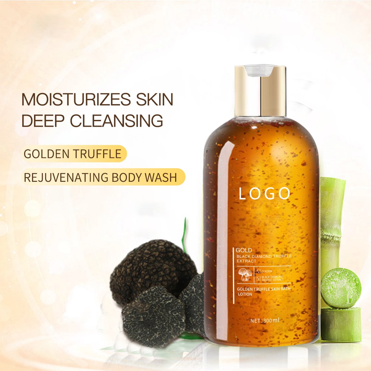 ODM Natural Body Wash Oil Fragrant Moisturizing Smoothing Golden Truffle Body Wash Perfumed Bath Shower Gel