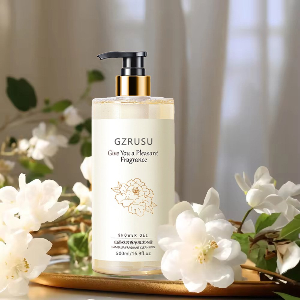 Private Label Natural Plant Essence White Tea Fragrant Amino Acid Shower Gel Reveal Smooth Glowing Skin Whitening Shower Gel
