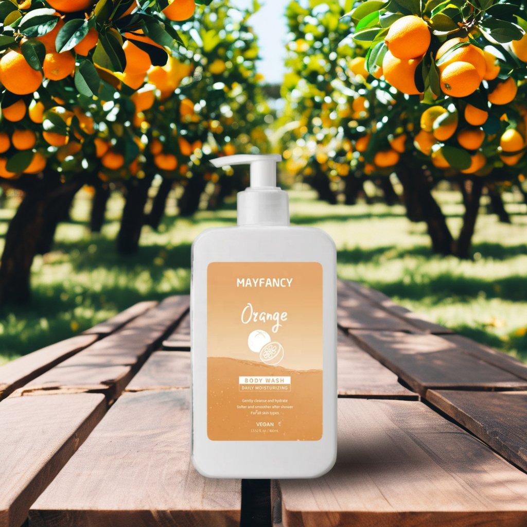 Vitanim C Luxury Floral Scented Bath Gel 400ml Orange Blossom Body Cleanser Shower Gel Plant Extract Whitening Moisturizing