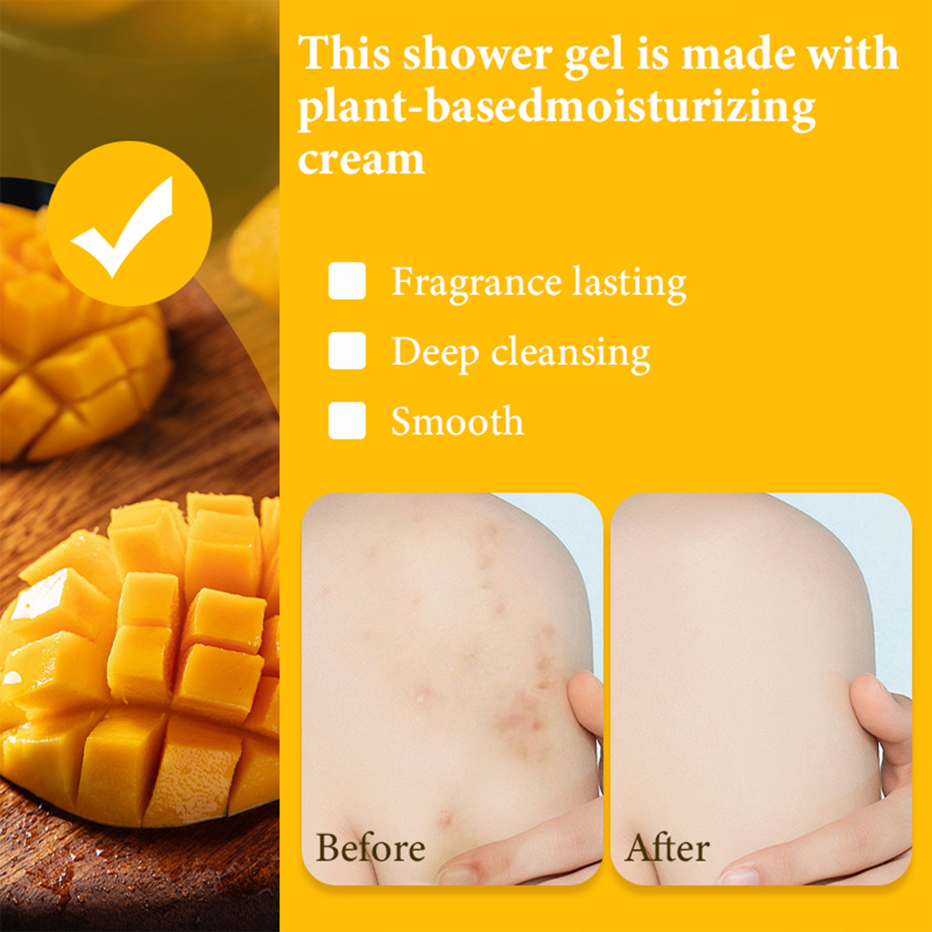 Mango Shower Gel Shower Gel Body Cleansing And Freshness Mango Fragrance Skin Moisturization