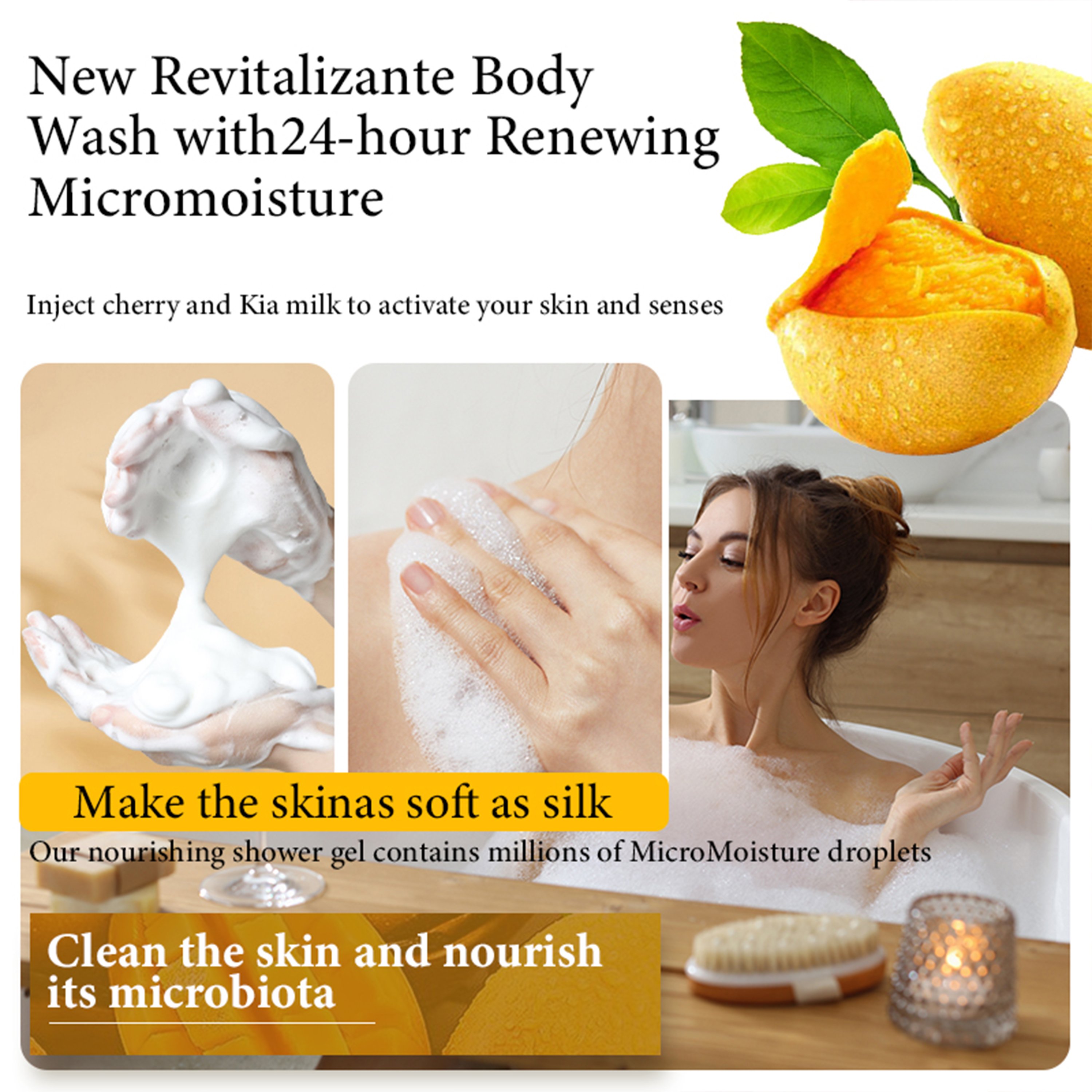 Mango Shower Gel Shower Gel Body Cleansing And Freshness Mango Fragrance Skin Moisturization