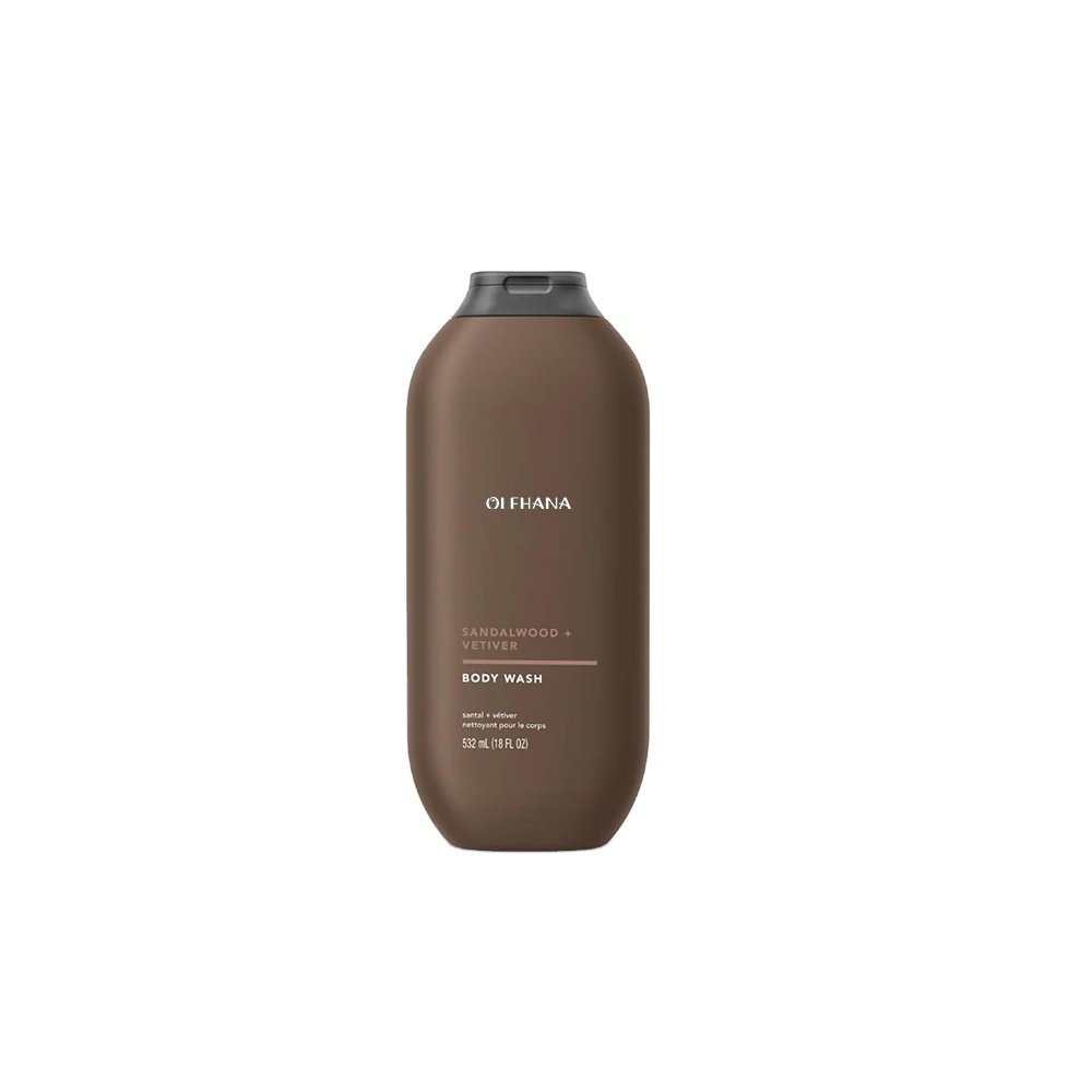 Private Label Shower Gel Sandalwood + Vetiver, Paraben and Phthalate Free men body wash