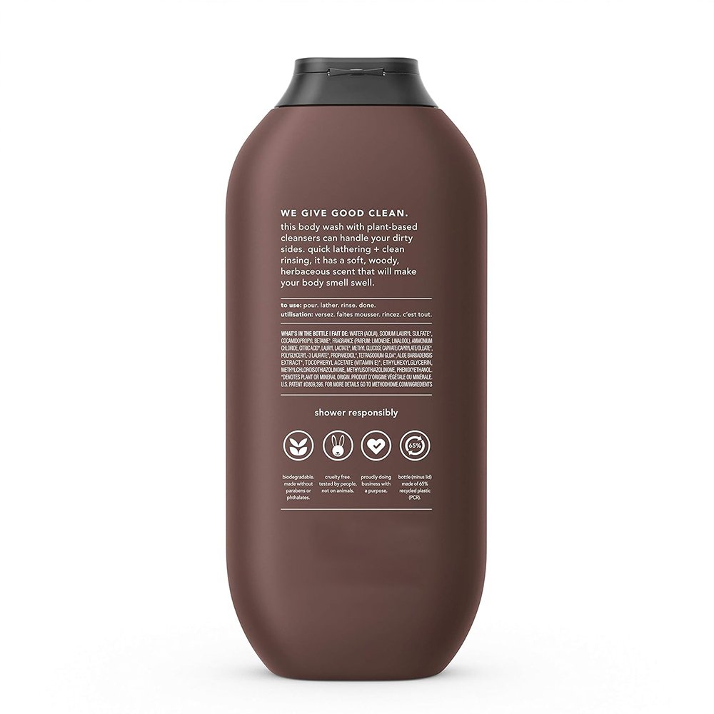 Private Label Shower Gel Sandalwood + Vetiver, Paraben and Phthalate Free men body wash