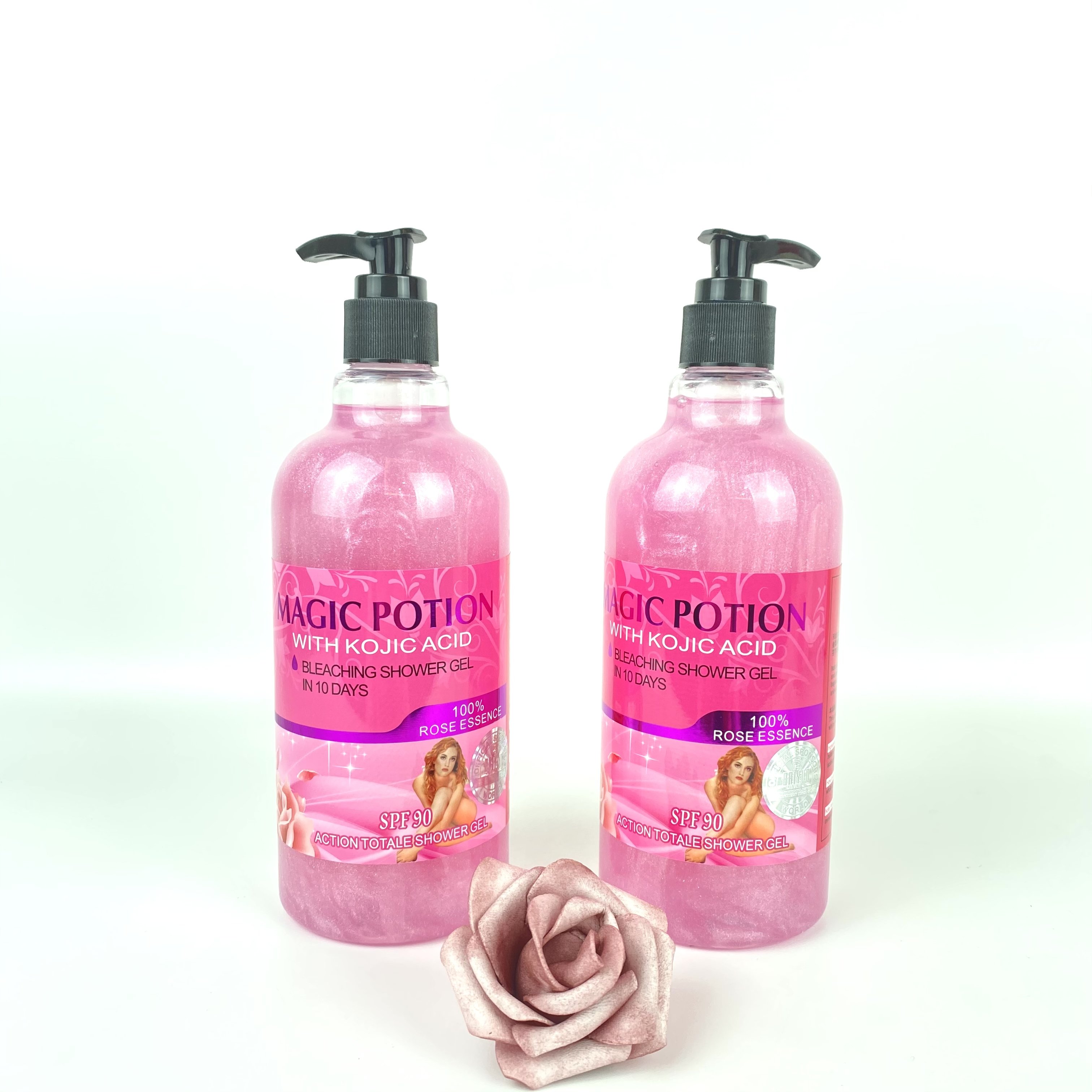 Gel Douche Eclairsissant Skin Bleaching Moisturizer Exfoliating Intense Whitening Cleansing Body Care 100% Rose Oil Shower Gel