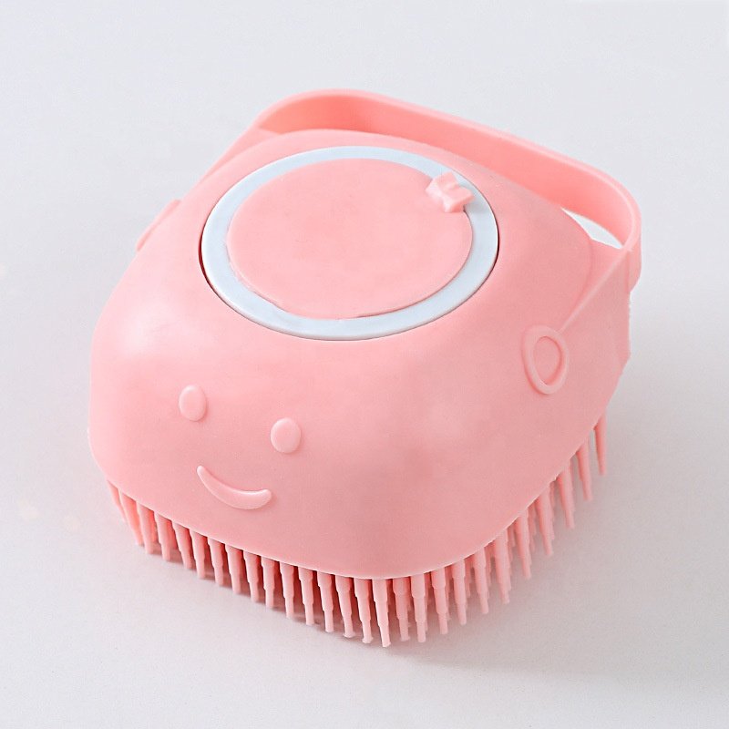 Hot Installed Shower Gel Liquid Shampoo Pet Brush Cat Dog Silicone Pet Bath Brush Pet Supplies