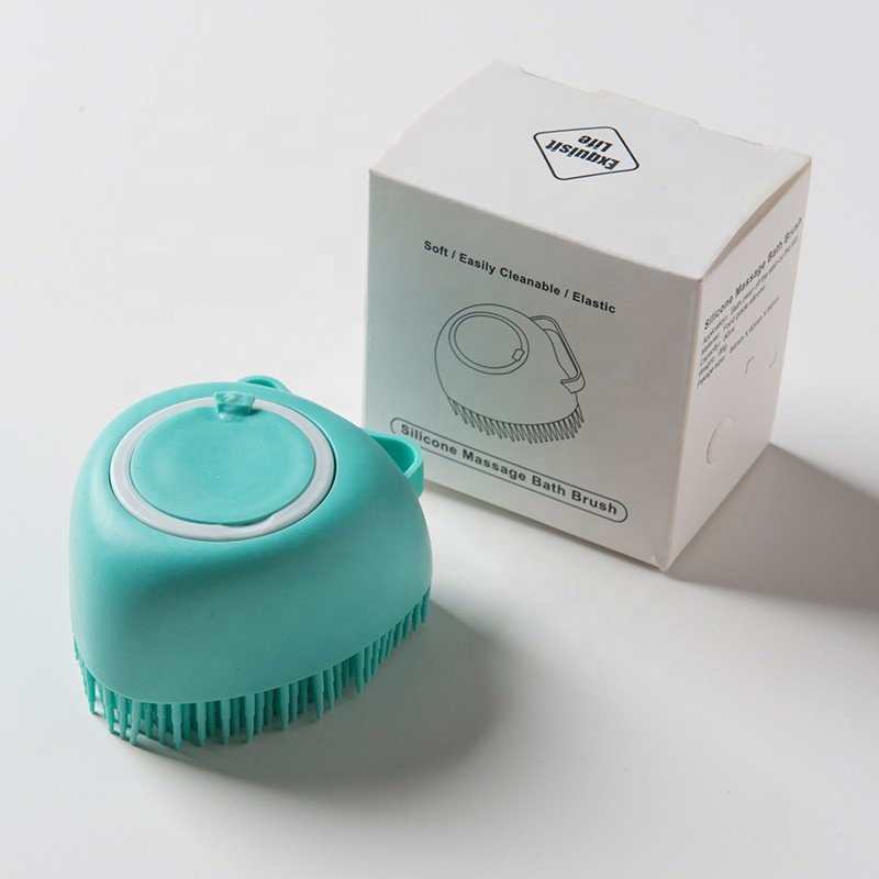 Hot Installed Shower Gel Liquid Shampoo Pet Brush Cat Dog Silicone Pet Bath Brush Pet Supplies