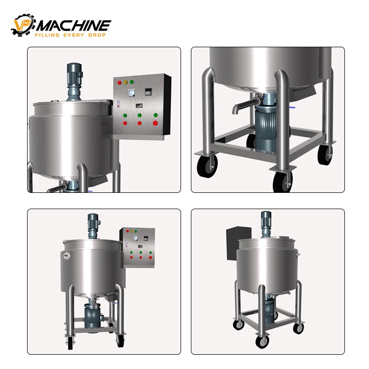 Custom Capacity Shower Gel Mixing Shampoo Reactor Mixer Tank Hand Wash Liquid Soap Detergent Making Machine mixing equipment