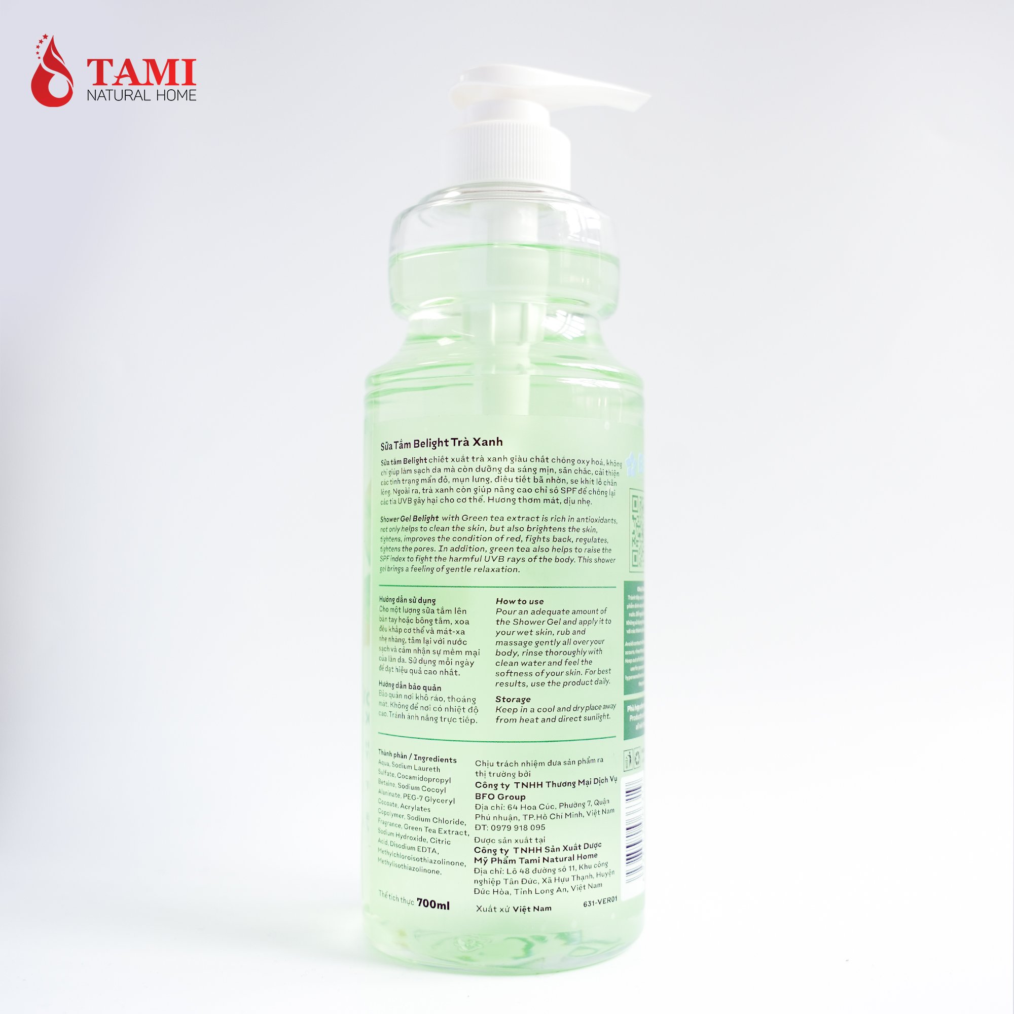 Premium Quality Personal Care Belight - Green Tea Shower Gel Customer Required Packing Cheap Price From Vietnam