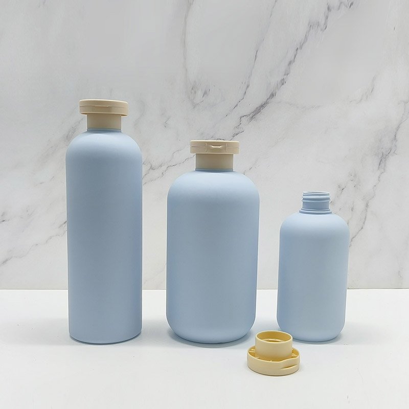 Hot Sale Green Blue HDPE 200ml 250ml 300ml 400ml 500ml Soft Cosmetic Packaging Body Lotion plastic Shampoo Bottle