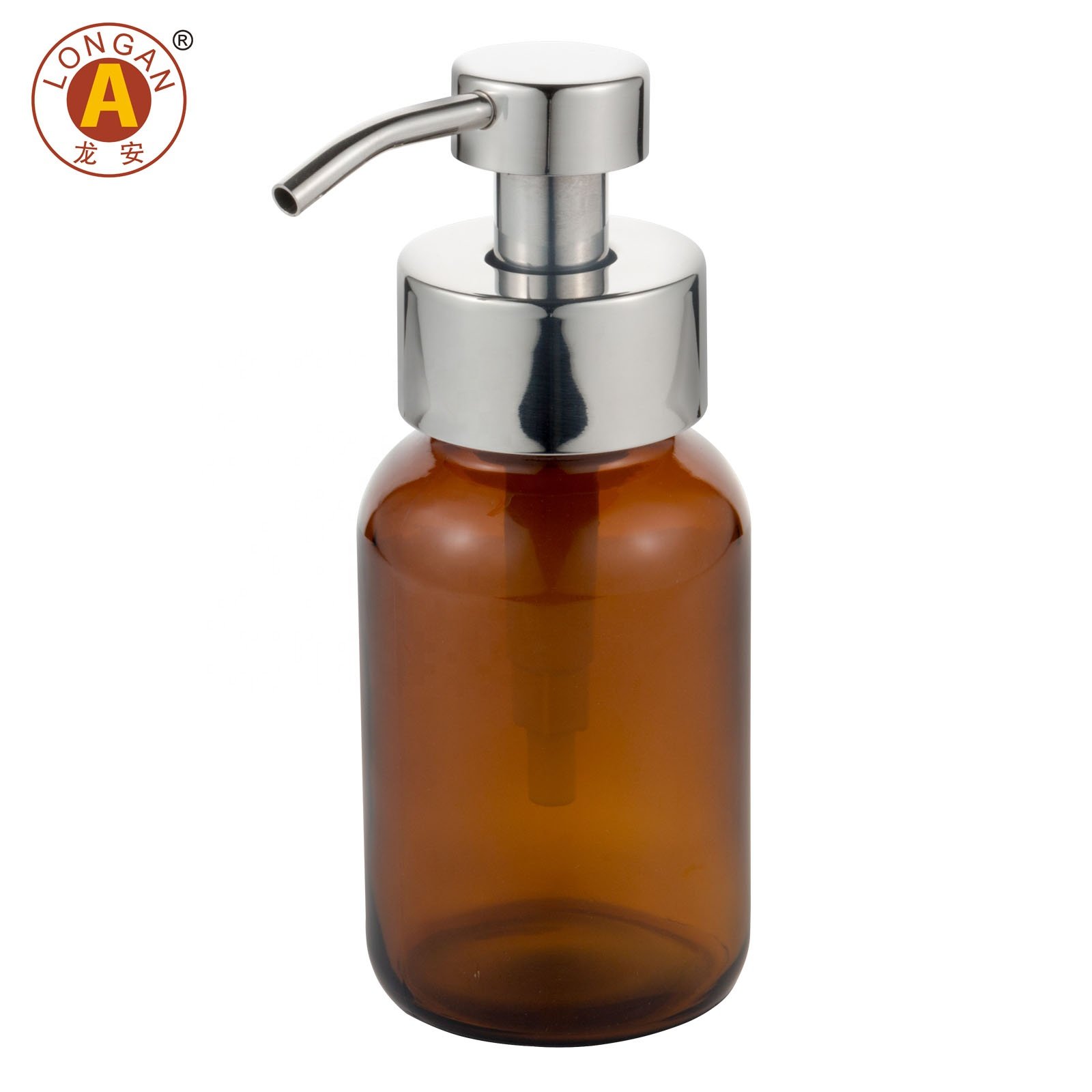 Factory Made 200Ml 300Ml Plastic Amber Pump 500Ml Wide Mouth Square Amber Glass Bottle Hand Soap With Gold Pump At Good Price