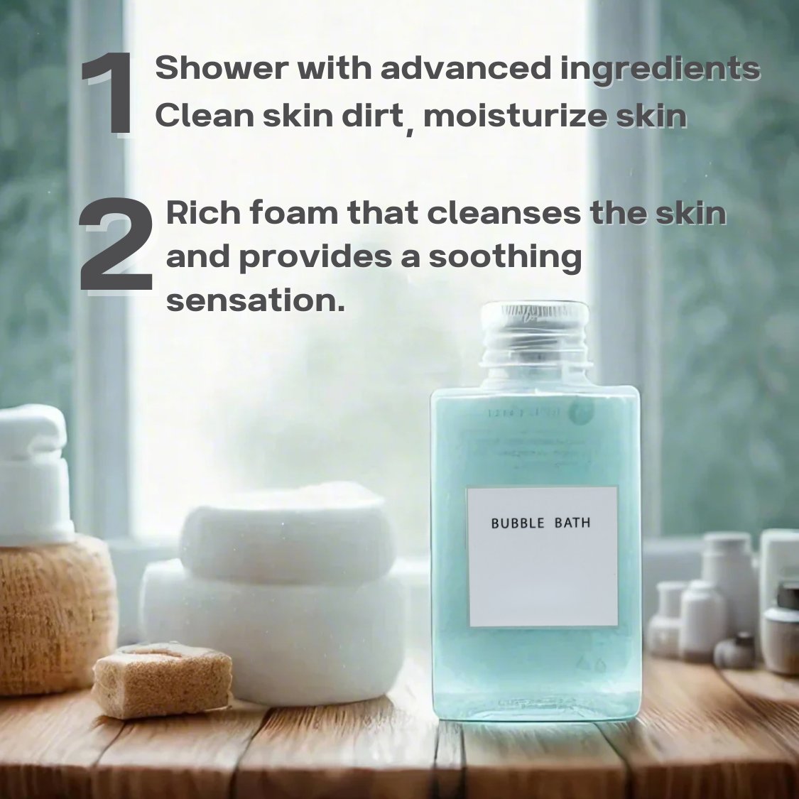 OEM Hotel Stone SPA Relaxing Relief Body Wash Skin Revitalizer Nourishing Exfoliating Soak Body Spa Foam Mousse bubble bath