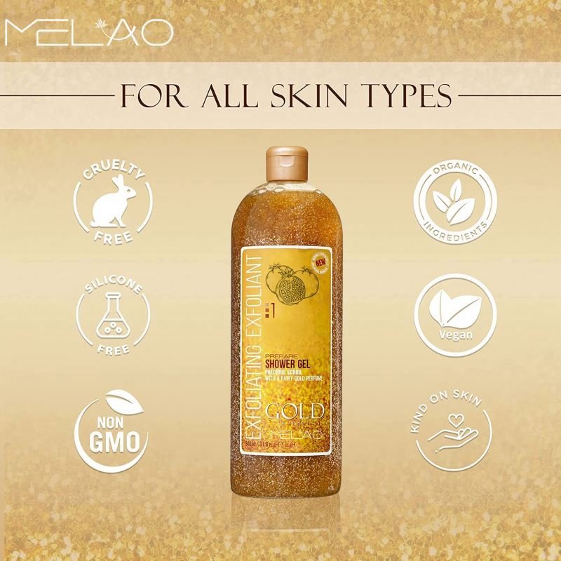 Organic natural Custom Manufacture new Repair moisturizing exfoliator Thick Full Biotin Collagen 24K Gold Bath Shower Gel