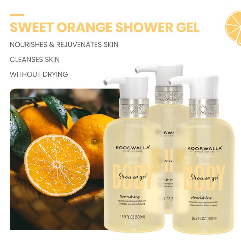 Private Label Organic And Vegan Body Wash Sweet Orange Moisturizing Shower Gel For Home/Hotel