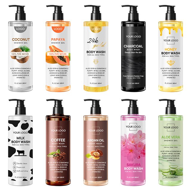 OEM Private Label Lightening Shower Gel Manufacturer Wholesale Moisturizing 24K Gold Body Wash