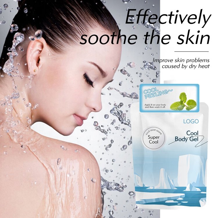 OEM Private Label Organic Natural Daily Moisturizing Fresh Bath Cool Body Gel Cleanser Bath Shower Gel Cool Body Wash