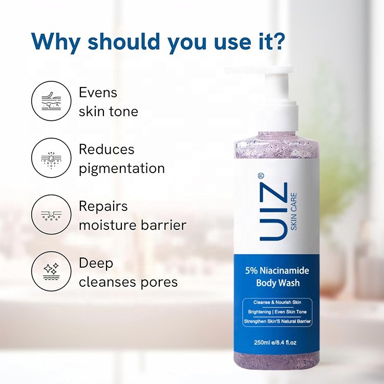 5% Niacinamide Shower Gel Skin Exfoliating Brightening Reduces Pigmentation Perfume Bath Body Wash