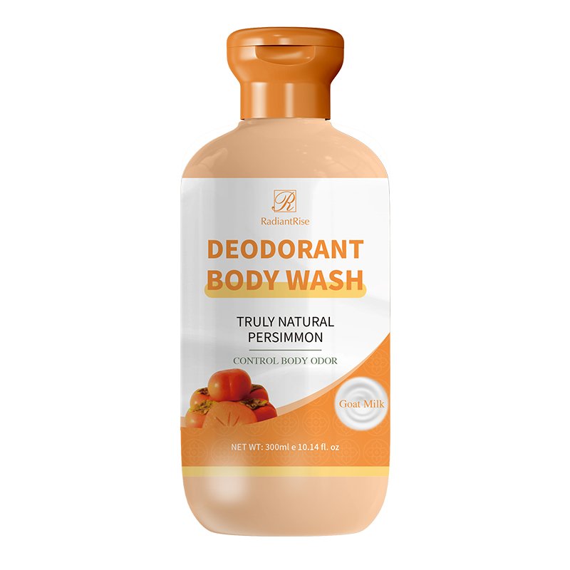 New Design Deodorant Body Wash Popular Natural Persimmon Shower Control Body Odor Body Wash Foam Shower Gel