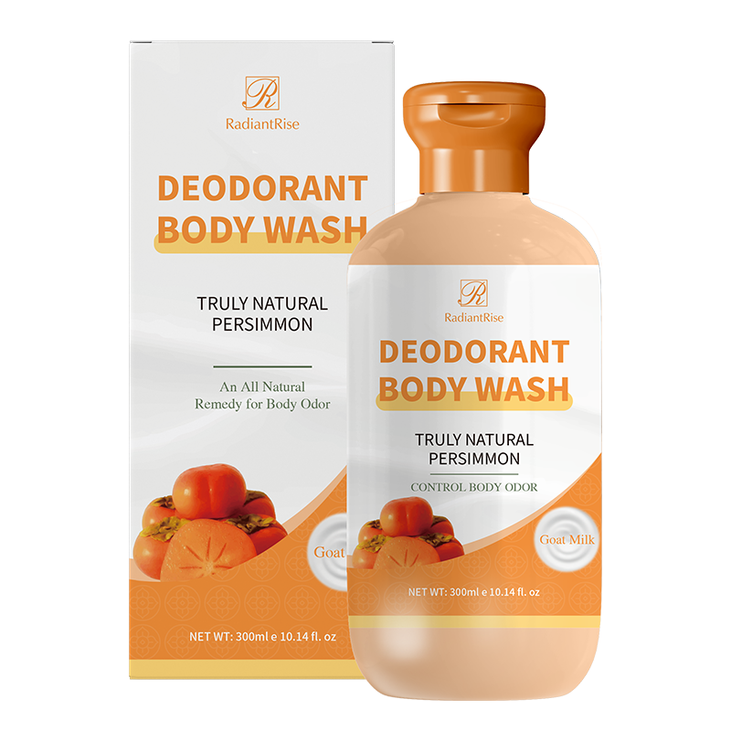 New Design Deodorant Body Wash Popular Natural Persimmon Shower Control Body Odor Body Wash Foam Shower Gel