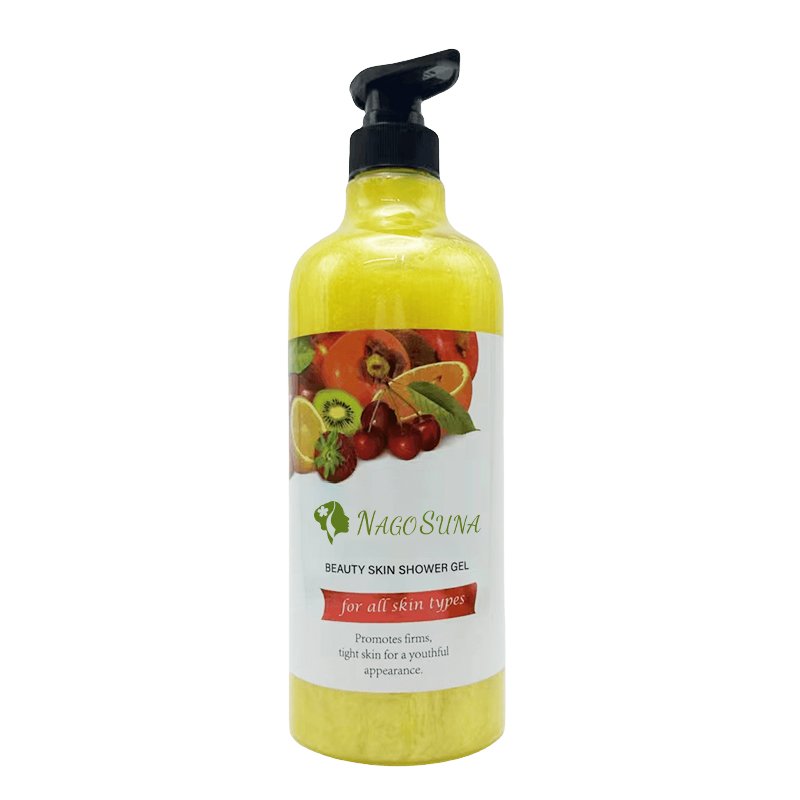NAGOSUNA Oem private label collagen arbutin papaya carrot radiant skin whitening shower bath bleaching shower gel