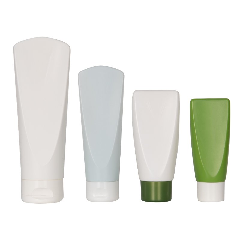 Luxury body lotion packaging shower gel container empty square pump cosmetic PET plastic pink shampoo bottles