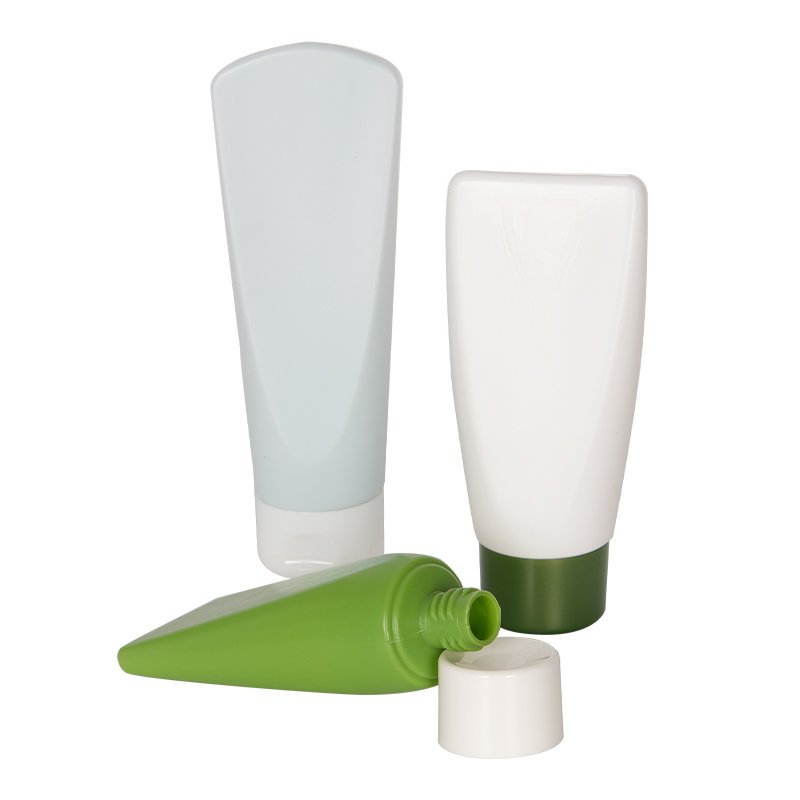 Luxury body lotion packaging shower gel container empty square pump cosmetic PET plastic pink shampoo bottles